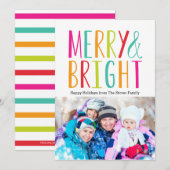 Pour Fêtes Annuelles Simplement Joyeux et brillant Cartes photos de vac (Devant / Derrière)