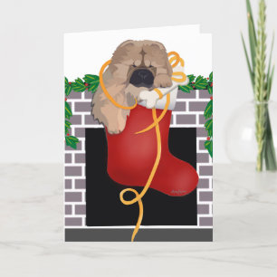 Pour Fêtes Annuelles STOCKER STUFFER CHOW CHIEN Cartes d'art