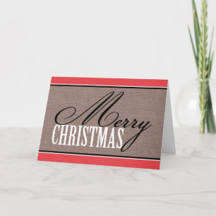 Pour Fêtes Annuelles Toile rustique personnalisée Joyeuses Cartes de No