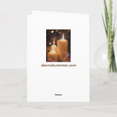 Pour Fêtes Annuelles Trois bougies blanches de cartes de Noël (Dos)