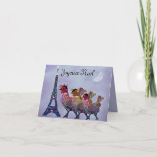 Pour Fêtes Annuelles Trois cartes de poules françaises