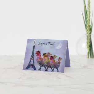 Pour Fêtes Annuelles Trois cartes françaises de poules