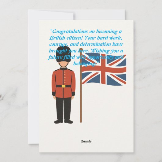 Pour Fêtes Annuelles Union & Tea - British Citizenship Cartes & Cadeaux (Dos)
