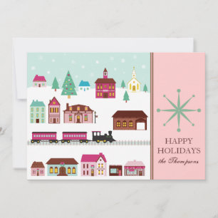 Pour Fêtes Annuelles Village de Noël Cartes de fin de année