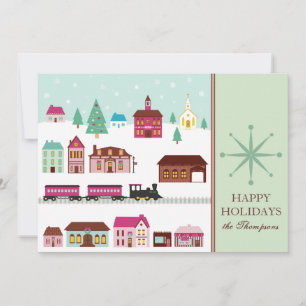 Pour Fêtes Annuelles Village de Noël Cartes de fin de année