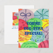 Pour Fêtes Annuelles Vous êtes Egg-stra Spécial Oeufs de Pâques Cartes (Devant / Derrière)