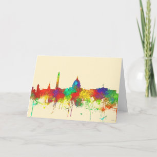 Pour Fêtes Annuelles WASHINGTON DC SKYLINE - SG - Cartes de voeux