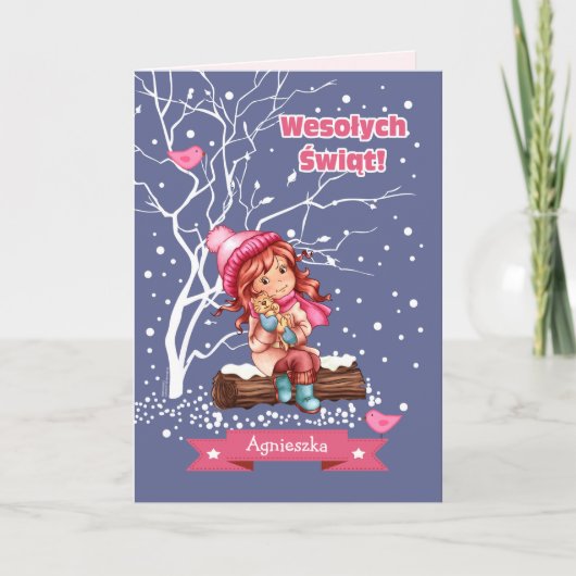Pour Fêtes Annuelles Wesołych Świąt. Cartes de Noël en polonais (Devant)