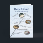 Pour Foster Son, Fishing plaisante carte d'anniver<br><div class="desc">Faites rigoler les pêcheurs avec ces terribles plaisanteries louches ! Une carte d'anniversaire pour faire grogner n'importe quel pêcheur !</div>