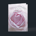 Pour Girlfriend, une carte d'anniversaire avec ros<br><div class="desc">Un rose pâle délicat s'éleva en gros plan. Une magnifique carte d'anniversaire que vous pouvez customiser pour transmettre vos propres sentiments.</div>