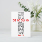 Pour God So Loved The World carte postale (Debout devant)