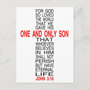 Pour God So Loved The World carte postale