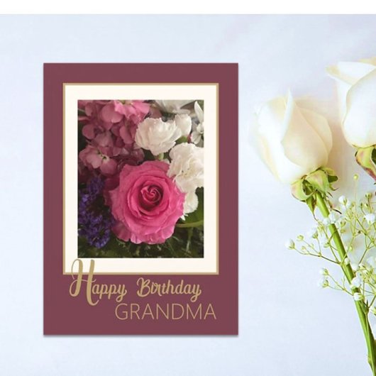 Pour grand-mère ! Belle Carte d'Anniversaire