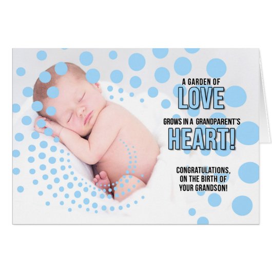 pour grands-parents à la naissance d'un petit-fils (Devant horizontal)