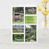 Pour Grandson, une carte d'anniversaire avec vue s (Fleur jaune)