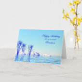Pour Grandson, une carte d'anniversaire d'eau pais (Fleur jaune)