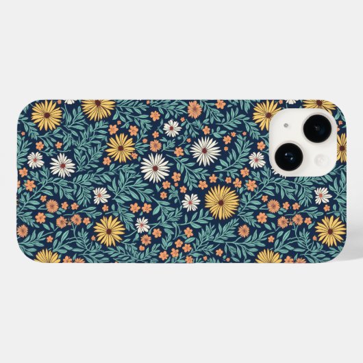 Pour iPhone 14 Beau coque fleuri (Verso (horizontal))