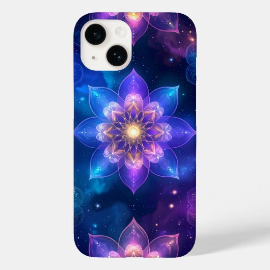 Pour iPhone 14 Coque de Lotus cosmique éthéré (Verso)