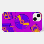 Pour iPhone 14 Coque de téléphonie mobile rétro violet (Verso (horizontal))