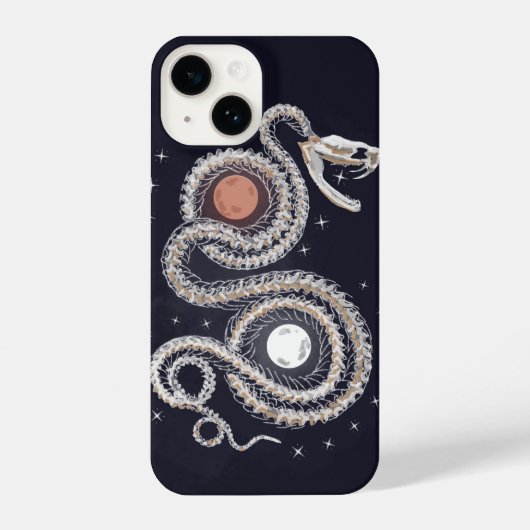 Pour iPhone 14 Coque d'os de serpent (Verso)