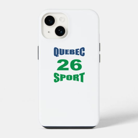 Pour iPhone 14 Coque iPhone14 QUEBEC SPORT 26 (Verso)