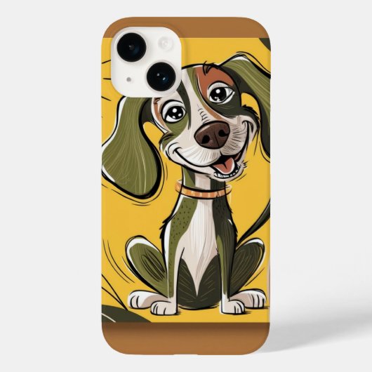 Pour iPhone 14 coque personnalisé chien (Verso)