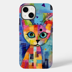 Pour iPhone 14 Cute Calico Chat Coque personnalisé