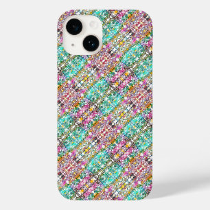 Pour iPhone 14 Jolies fleurs blanches colorées Coque Case-Mate po