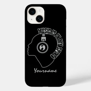 Pour iPhone 14 La musique est dans ma colonne coque