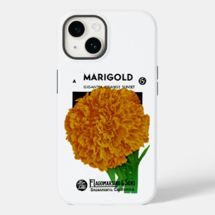 Pour iPhone 14 Marigold Vintage Seed Packet Coque-Mate coque ipho