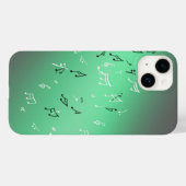 Pour iPhone 14 Moonlit Melody : Elegant Musical Notes coque iphon (Verso (horizontal))