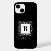 Pour iPhone 14 Nommé Monogram Regal Élégant Style Coque (Verso)