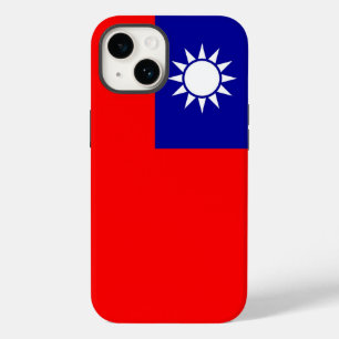 Pour iPhone 14 Patriotique Apple Coque-Mate, Taïwan drapeau Coque