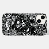 Pour iPhone 14 Personnalisé Goth Baphomet Satanic gothique Coque (Verso (horizontal))