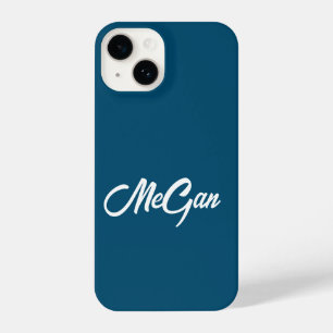 Pour iPhone 14 Personnalisé Nom Personnalisé Coque Monogramme élé