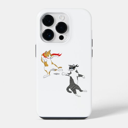 Pour iPhone 14 Plus Bataille de chats Coque de téléphone Case-Mate pou (Verso)
