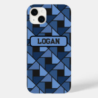 Téléphone cadeau géométrique bleu / coque ipad