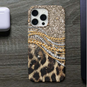 Pour iPhone 14 Pro Belle Tendance Leopard Faux Poster de animal Coque