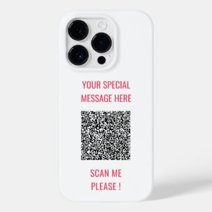 Pour iPhone 14 Pro Code QR personnalisé Info Texte Cadeau coque iphon