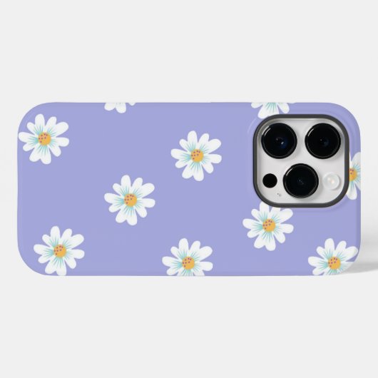 Pour iPhone 14 Pro Coque mou à fleurs violettes (Verso (horizontal))