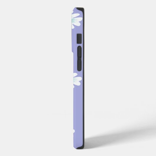 Pour iPhone 14 Pro Coque mou à fleurs violettes (Verso / Gauche)