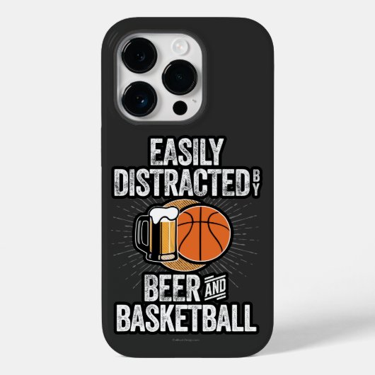 Pour iPhone 14 Pro Facilement distrait par la bière et le Coque de ba (Verso)