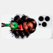 Pour iPhone 14 Pro Max Chibi Black Girl Ipone Coque (Verso (horizontal))