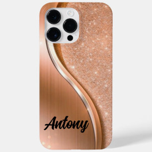 Pour iPhone 14 Pro Max Coque de nom de la Parties scintillant à bille d'o