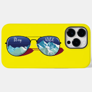 Pour iPhone 14 Pro Max Lunettes de soleil de montagne Coque-Mate coque ip