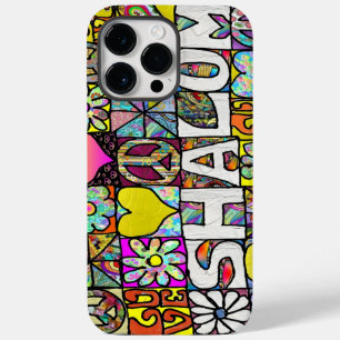 Pour iPhone 14 Pro Max Rétro Années 60 Psychédélique Shalom LOVE Coque Ca