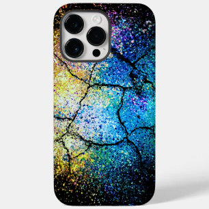 Pour iPhone 14 Pro Max Vibrant Couleurs Vivides Splash Cracked coque ipho