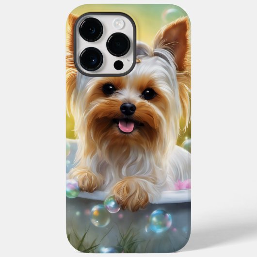 Pour iPhone 14 Pro Max Yorkie Coque (Verso)