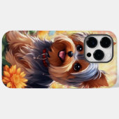 Pour iPhone 14 Pro Max Yorkie Coque (Verso (horizontal))