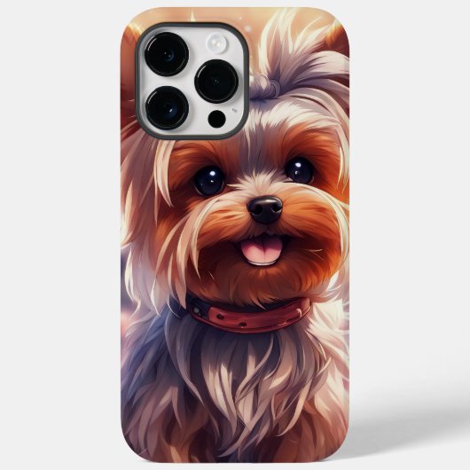 Pour iPhone 14 Pro Max Yorkie Coque (Verso)